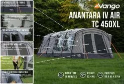 Vango Airbeam Vango Anantara IV TC 450XL Air Tent (2023) -Vango Store anantara iv air tc 450xl low res2