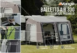 Vango Airbeam Vango Balletto Air 330 Elements ProShield Caravan Awning (2023) -Vango Store balletto air 330 lf1