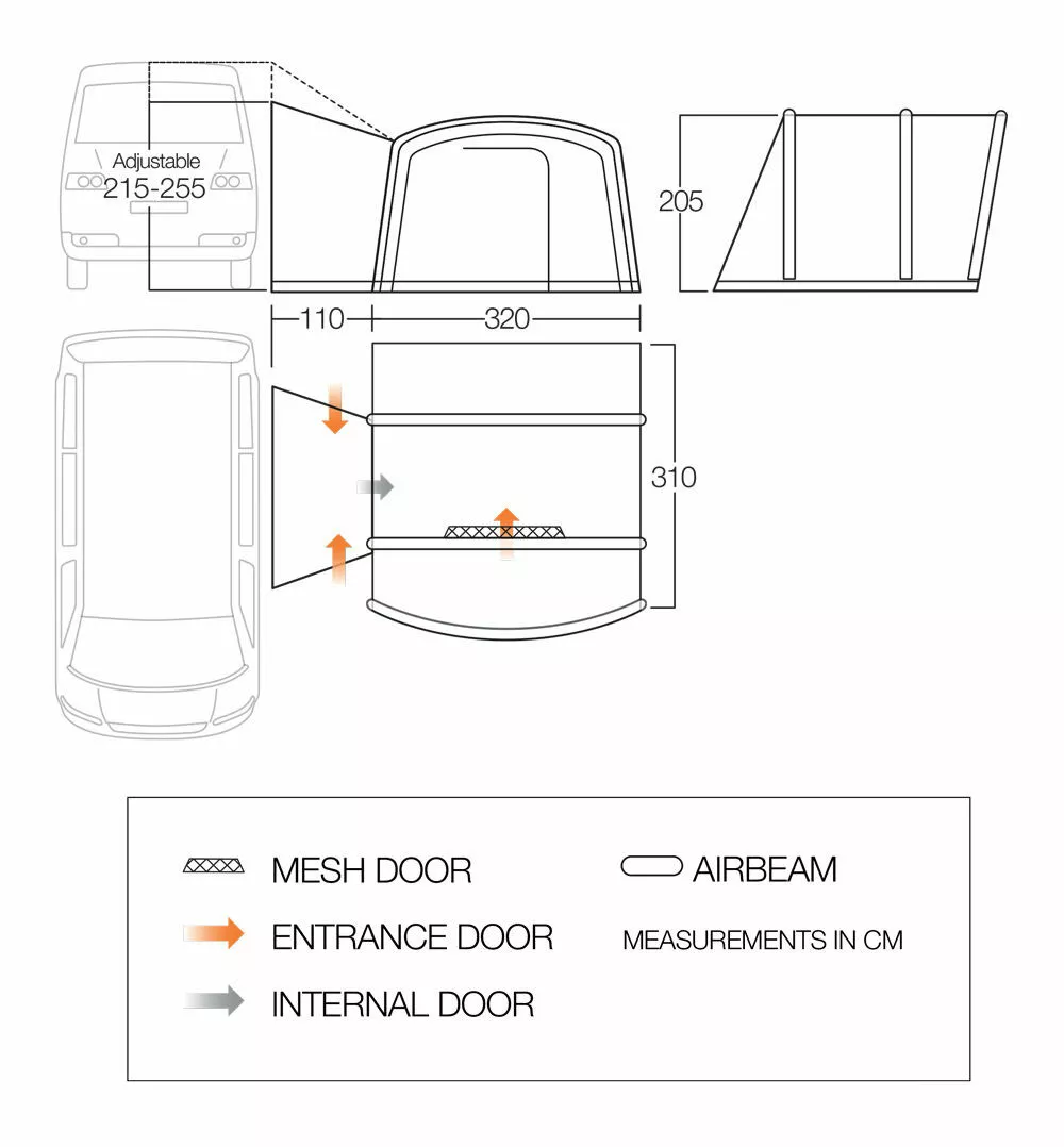 Vango Cove II Air Mid Awning (2023) Vango Airbeam Vango Cove II Air Mid Awning (2023) -Vango Store cove ii air mid floorplan low