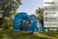 Vango Aether Poled 450XL Tent (2022) 7 Vango Aether Poled 450XL Tent (2022) -Vango Store earth collection poled infographics call outs6