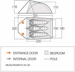 Vango Helvellyn 300 Tent (2022) 3 Vango Helvellyn 300 Tent (2022) -Vango Store floorplan helvellyn 300