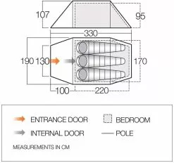 Vango Scafell 300 Tent (2022) 3 Vango Scafell 300 Tent (2022) -Vango Store floorplan scafell 300