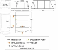 Vango Airbeam Vango Galli CC Air Low Awning (2023) -Vango Store galli cc air low floorplan lowres