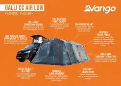 Vango Airbeam Vango Galli CC Air Low Awning (2023) -Vango Store galli cc air low 1