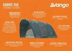 Vango Harris 350 Poled Tent (2023) -Vango Store harris 350 infographic