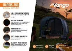 Vango Harris 350 Poled Tent (2023) -Vango Store harris 350 infographic2