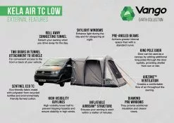 Vango Airbeam Vango Kela Air TC Low Awning (2023) -Vango Store kela air tc low 1