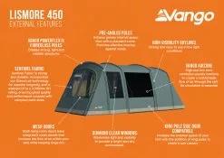 Vango Lismore 450 Poled Tent Package (2023) 4 Vango Lismore 450 Poled Tent Package (2023) -Vango Store lismore 450 infographic