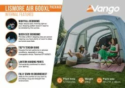 Vango Airbeam Vango Lismore Air 600XL Tent Package (2023) -Vango Store lismore air 600xl package2 1