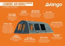Vango Airbeam Vango Lismore Air 600XL Tent Package (2023) -Vango Store lismore air 600xl package 1