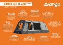 Vango Airbeam Vango Lismore Air TC 450 Tent Package (2023) 4 Vango Airbeam Vango Lismore Air TC 450 Tent Package (2023) -Vango Store lismore air tc 450 package