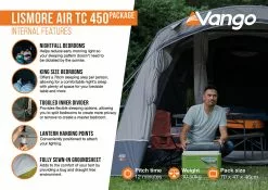 Vango Airbeam Vango Lismore Air TC 450 Tent Package (2023) 5 Vango Airbeam Vango Lismore Air TC 450 Tent Package (2023) -Vango Store lismore air tc 450 package2