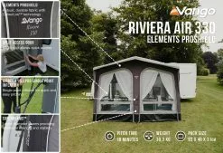 Vango Airbeam Vango Riviera Air 390 Elements ProShield Caravan Awning (2023) -Vango Store riviera air 330 eps 1