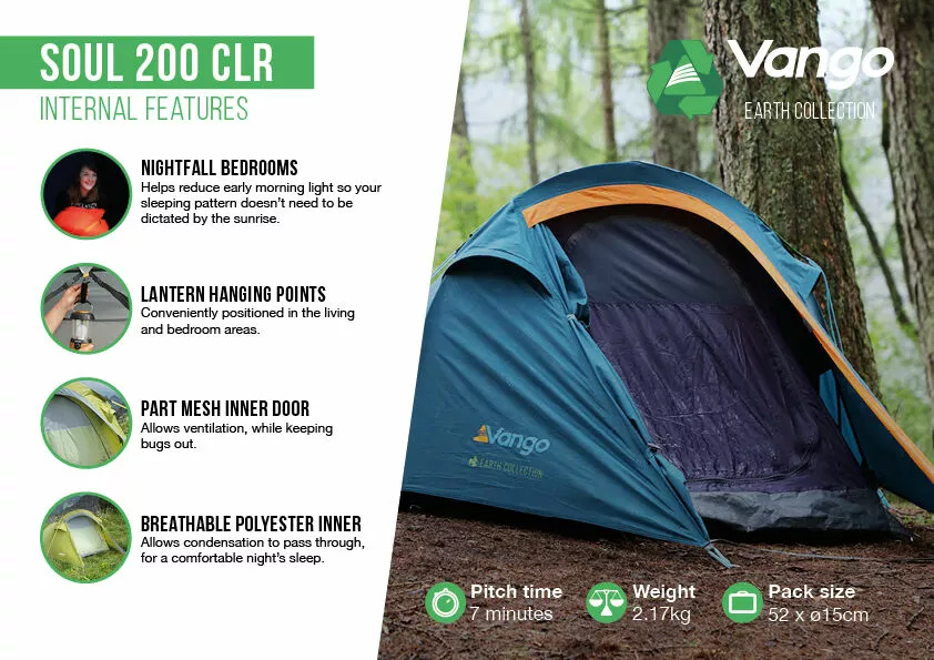 Vango Soul 200 CLR Tent Vango Soul 200 CLR Tent -Vango Store soul 200 clr infographic lr2