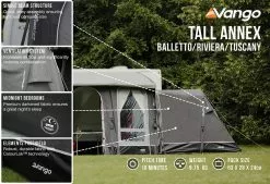 Vango Airbeam Vango Tall Annex Elements ProShield (Balletto And Tuscany) -Vango Store tall annex elements proshield ballettorivieratuscany low res