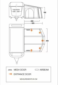 Vango Airbeam Vango Tuscany Air 400 Elements Proshield Caravan Awning (2023) 3 Vango Airbeam Vango Tuscany Air 400 Elements Proshield Caravan Awning (2023) -Vango Store tuscany 400 1