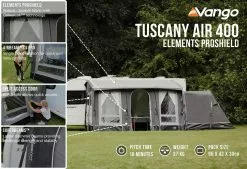 Vango Airbeam Vango Tuscany Air 400 Elements Proshield Caravan Awning (2023) 7 Vango Airbeam Vango Tuscany Air 400 Elements Proshield Caravan Awning (2023) -Vango Store tuscany air 400 eps 1