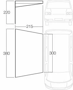 Vango Store -Vango Store vango 2019 awnings floorplan sun canopy poled 3m van