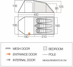 Vango Skye 300 Tent (2022) -Vango Store vango 2020 tents floorplan skye 300