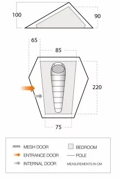 Vango Heddon 100 Tent (2022) 4 Vango Heddon 100 Tent (2022) -Vango Store vango 2022 tents floorplan heddon 100 low res